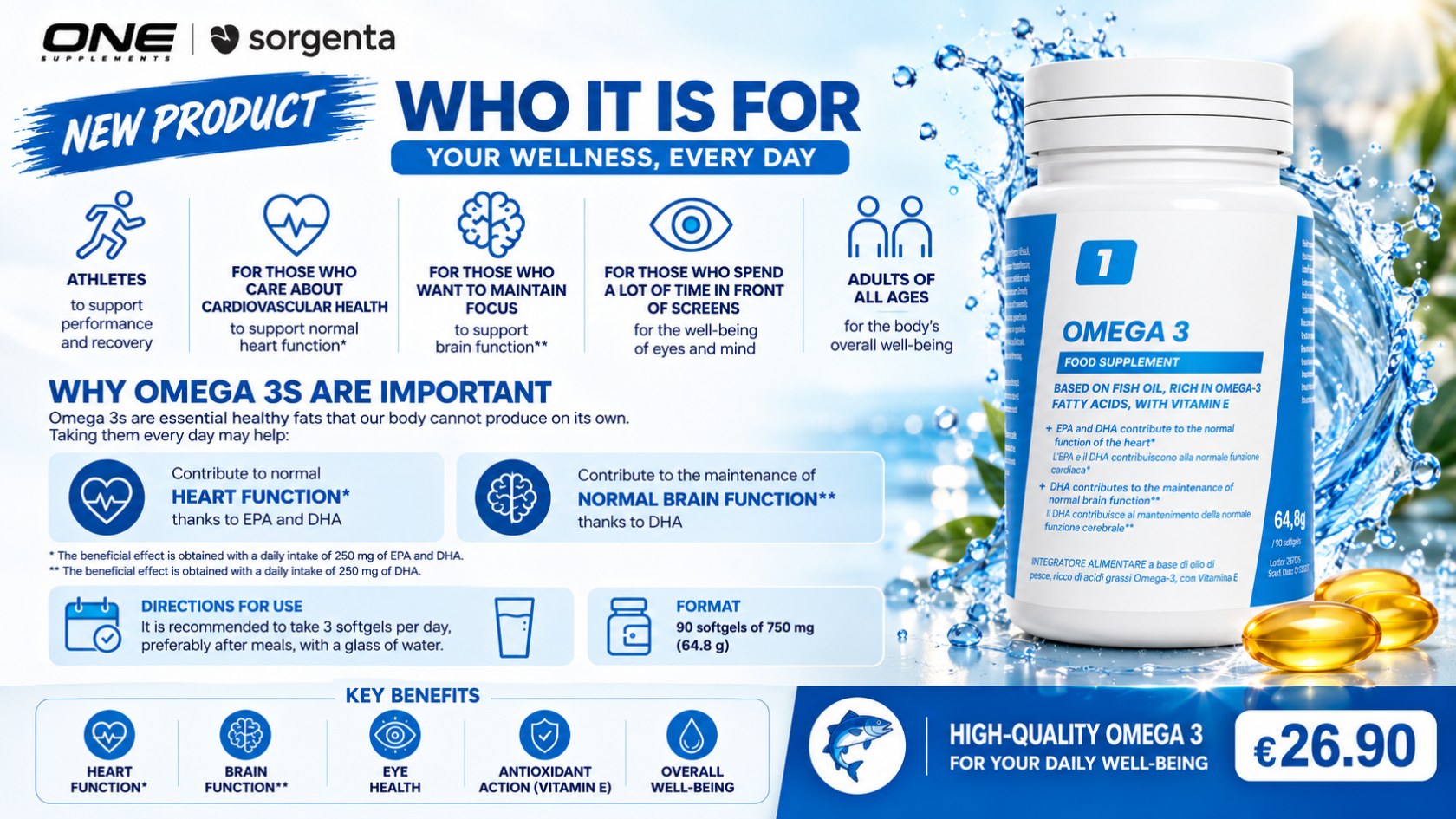 ONE Supplements, visuel produit du catalogue JM Global Marketing